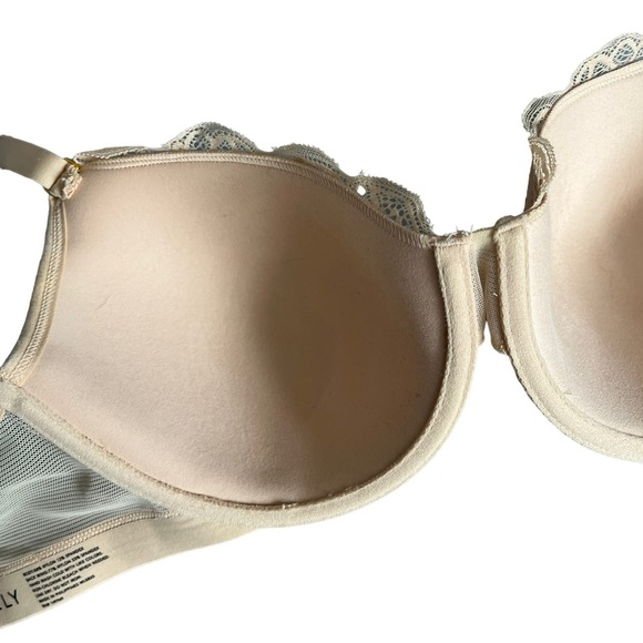 Lively Women's All Day Lined Wired Lace Bra 32DDD Beige - Picture 7 of 9